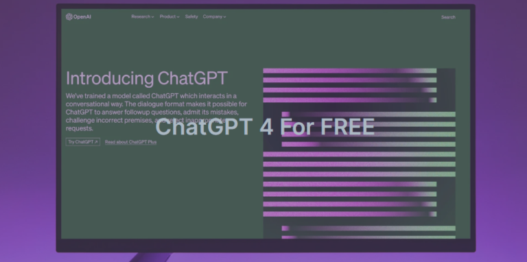 ChatGPT 4 for free