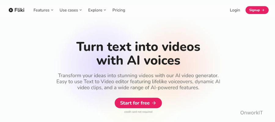 Text to Video onworkit.com