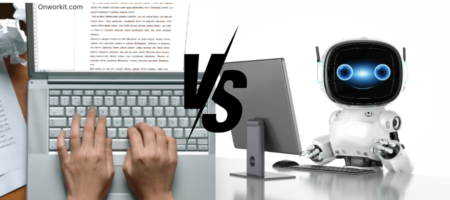 AI writer Vs Humans by OnworkIT